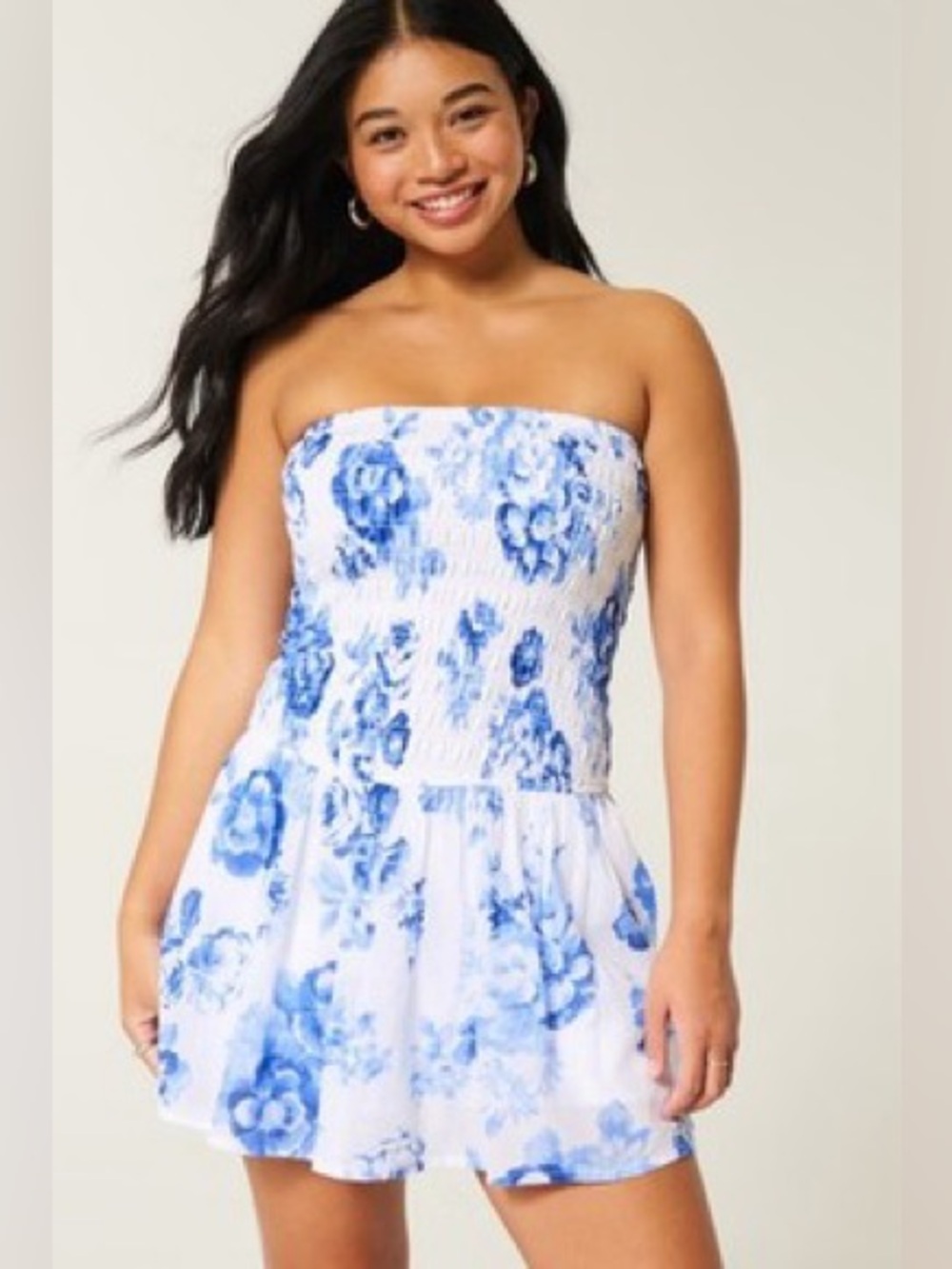 Hollister Blue Floral Dress